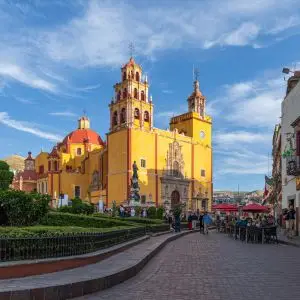 View of Colonial Plaza in Guanajuato, Guanajuato Mexico