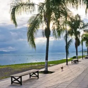 View of Lake Chapala Malecon in Jalisco Mexico