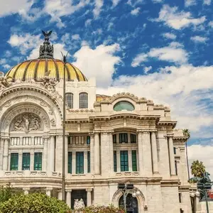 Partial View of Palace of Fine Arts in Mexico City