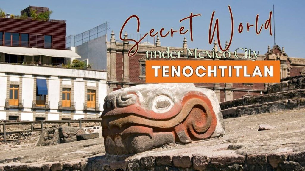 View of underground Downtown Historic Mexico City, Templo Mayor
